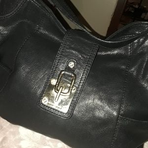 Vintage Black Leather Michael Kors Hobo